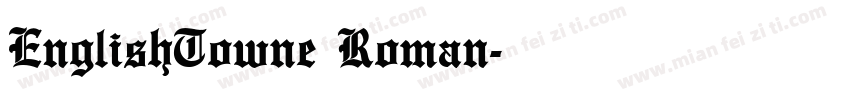 EnglishTowne Roman字体转换